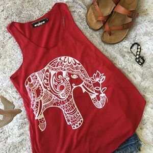 Paper Plane London Tank Top Red Size Small